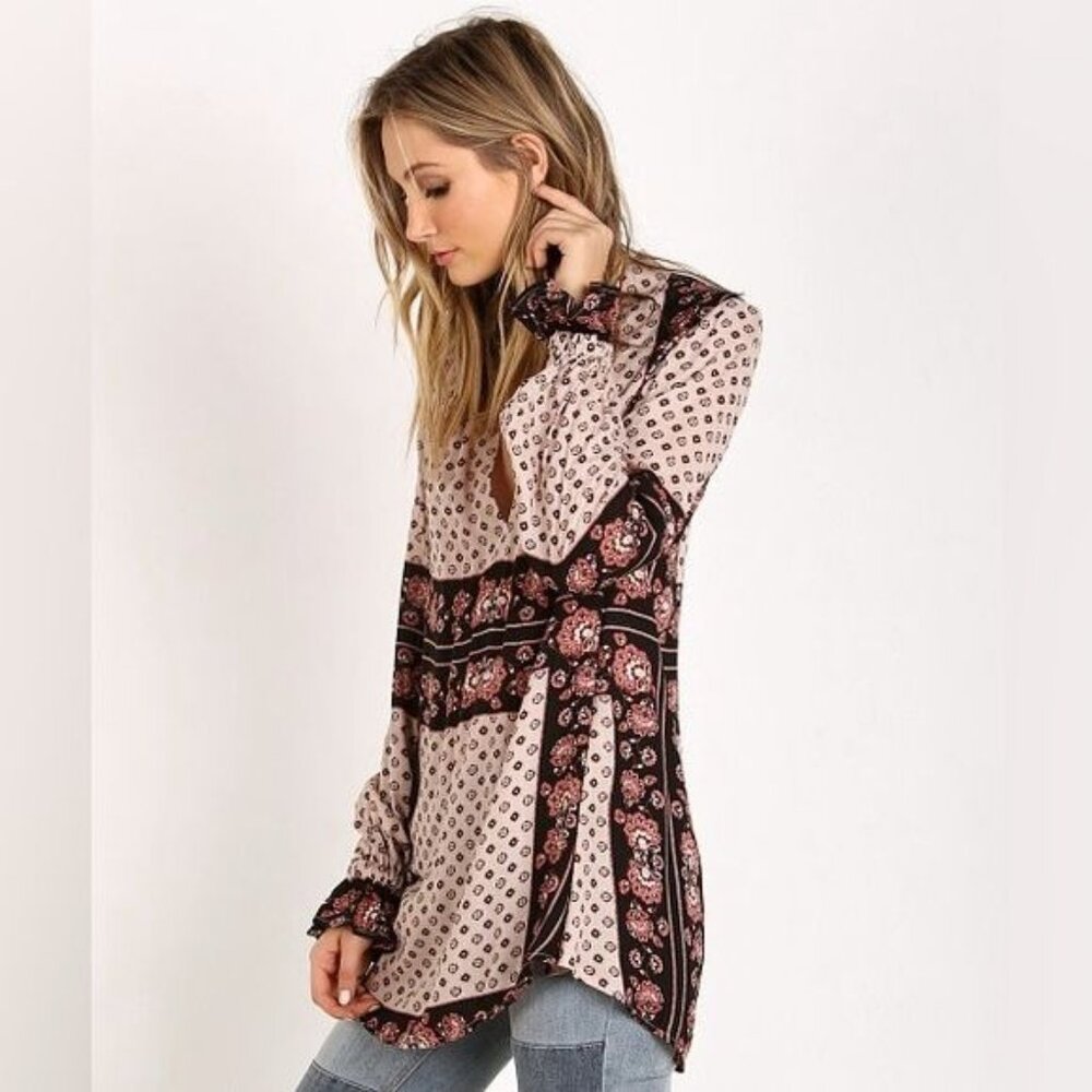 Free People Relaxed Fit Printed Boho Blouse - Picture 11 of 16